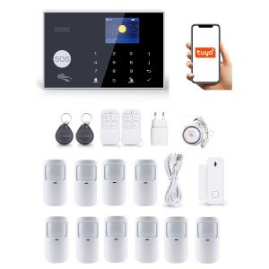 Alarm GSM WiFi G30 LCD 2 , 4 Tuya Smart plus 10xPIR – zestaw