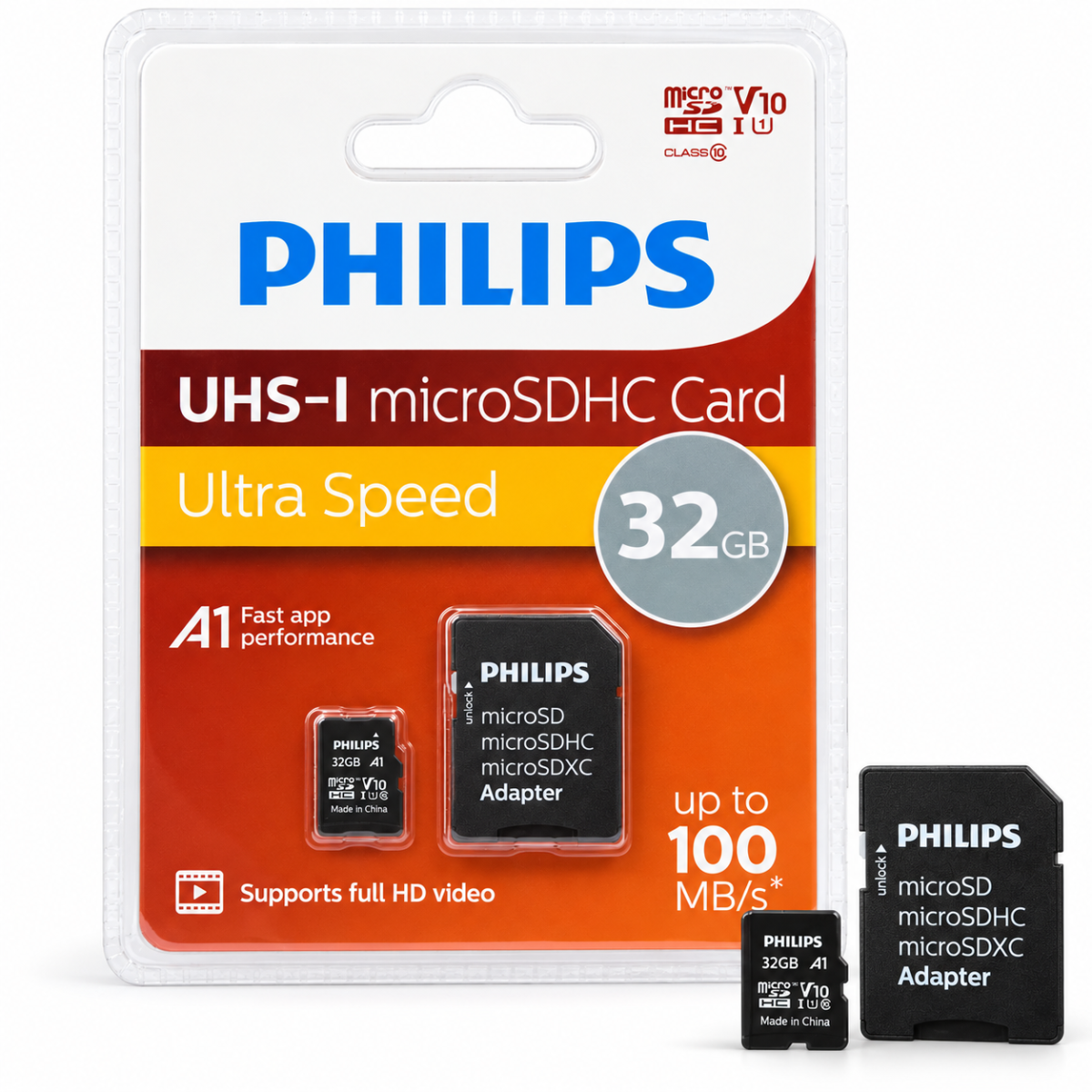 Karta Micro SD Philips 32GB + Adapter
